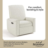 Storkcraft Santos Deluxe Power Recliner Swivel Glider, Premium Electronic Nursery Rocking Chair, Oeko-TEX 100 Certified, Includes Dual-USB Charging Port with USB-A & USB-C – (Ivory Boucle)
