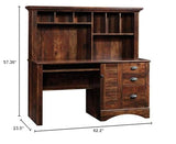 Pemberly Row Computer Desk and Hutch with CPU Storage and Keyboard Drawer, Curado Cherry Pemberly Row