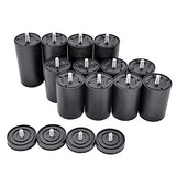 Adjustable Bed Base Replacement Legs Set, 12-Inch M8 Thread with M10 Adapters, 3-Section, Durable Black Finish Skuehod