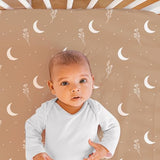The Peanutshell 3 Piece Baby Crib Bedding Set for Boys & Girls - Newborn, Infant & Toddler Nursery Bed Set Decor with Fitted Crib Sheet, Dust Ruffle, Crib Comforter - Boho Celestial The Peanutshell