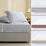 ZCXRYFL Thin- Fitted Sheet 30cm Deep Jersey Cotton Bed Sheet for Mattress, Single Double Queen King Bedspread, Mattress Cover, for Guest Room, All Season, Washable(150x200+30cm,Pink) ZCXRYFL