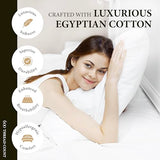 Ashton Sheets 100% Egyptian Cotton Queen Size Sheet Set - 600 Thread Count Egyptian Cotton Sheets Set for Queen Size Bed (4 Pc, White), Soft, Cooling, Luxury Hotel 16" Deep Pocket Sateen Bedsheet Ashton Sheets