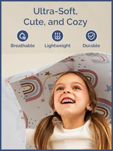 Kids King Size Rainbow Bed Sheets - 4 Piece Kids Rainbow Microfiber Sheet Set - Star Theme Bedding - Soft, Cute, Breathable & Machine Washable - Colorful Bed Set for Boys, Girls, Teens and Toddlers CGK Unlimited