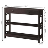 Convenience Concepts Omega 1 Drawer Console Table, Espresso Convenience Concepts