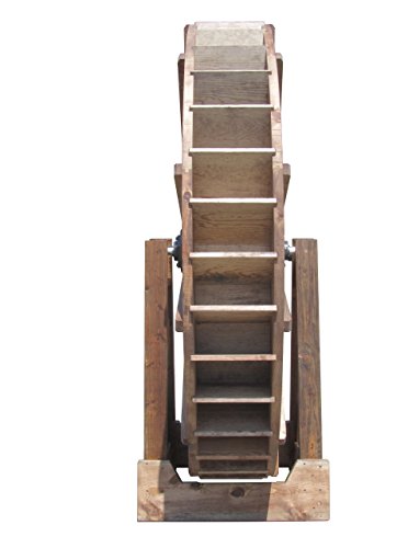 SamsGazebos Craftsman Style Japanese Wood Water Wheel with Stand 8 ft SamsGazebos