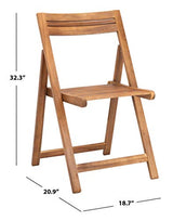 SAFAVIEH Outdoor Collection Kerman Natural 5-Piece Foldable Patio Dining Set (Fully Assembled) Safavieh