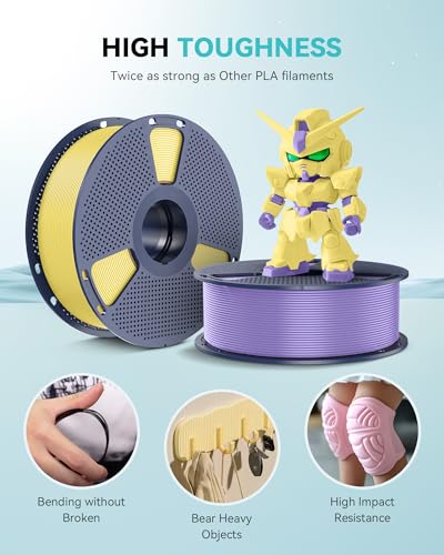 SUNLU 250G PLA Meta Filament Bundle, Fast Printing Meta PLA 3D Printer Filament 1.75mm, 250G, Total 8 Rolls Black+White+Grey+Sky Blue+Mint Green+Cherry Red+Sakura Pink+Lemon Yellow SUNLU