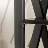 Walker Edison Farmhouse Wood Bookcase with 2 Fixed Shelves - 52 Inch, Black Storage Cabinet for Home Office Walker Edison