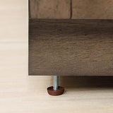 OVE Decors Maya Plus 72 in. Double Sink Bathroom Vanity in Almond Latte Finish, Black Hardware and Included Power Bar OVE Decors