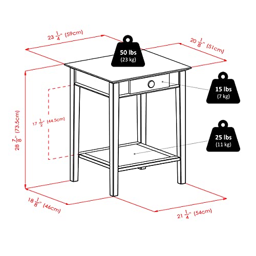 Winsome Studio Beech Wood End/Printer Table, Honey (99323)