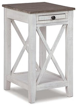 Signature Design by Ashley Adalane Modern Farmhouse Accent End Table, Whitewash Signature Design by Ashley