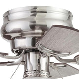 Prominence Home Hero, 28 Inch Traditional Flush Mount Indoor LED Ceiling Fan with Light, Pull Chain, Dual Finish Blades, Reversible Motor - 51656-01 (Brushed Nickel) Prominence Home