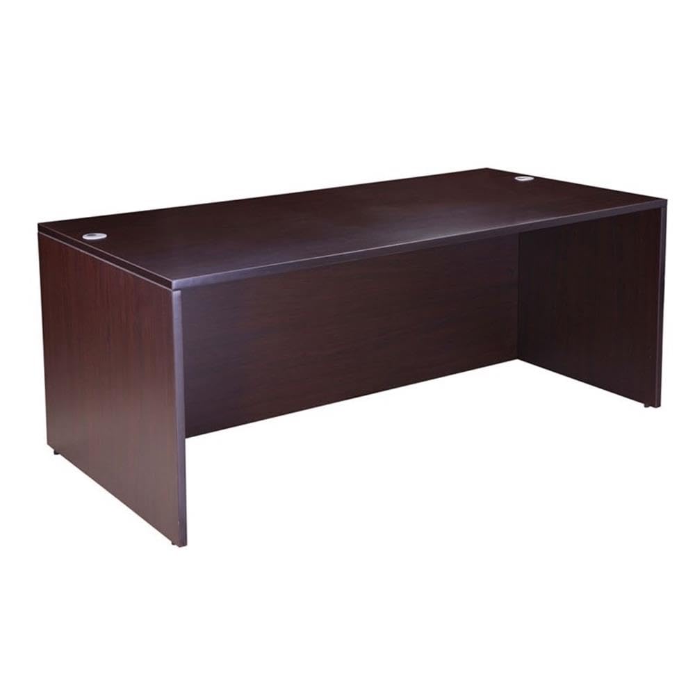 Boss Office Products Holland 71" Executive U-Shape Desk with Lateral File Storage, Mocha Boss Office Products