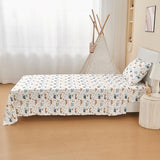 lasoftan Kids Sheet Set Twin Size 3 Pcs, Boys Sheet Set with Blue Excavator Car Pattern，Kids Boys Twin Fitted Sheet，Breathable & Silky Soft Microfiber Fitted Sheet lasoftan