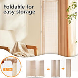Bamboo Room Divider - 4 Panel Folding Privacy Screen, 72 x 17.7 - Ideal Room Partition & Divider for Living Room, Bedroom, Study (Natural, 4 Panel) PIKAQTOP