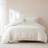 Lush Decor Lotti Boucle Duvet Cover 3 Piece Set King Soft White - White Duvet Cover- Textured Cozy Bedding Set - Modern Minimalist Decor Lush Decor