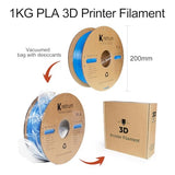 Kretrum 3D Printer Filament Glow in Dark PLA 1.75 mm Dimensional Accuracy +/- 0.02 mm 1 KG 2.2 lbs Neatly Shiny Spool Widely Suitable for Most FDM 3D Printer Glow in The Dark Blue Kretrum