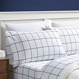 Nautica - Full Sheet Set, Cotton Percale Bedding Set, Crisp & Cool, Stylish Home Decor, Dorm Room Essentials (Plot Blue, Full) Nautica