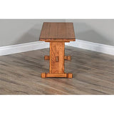 Pemberly Row Farmhouse Wood Kitchen Corner Breakfast Dining Nook Set with Hidden Storage in Rustic Oak Pemberly Row