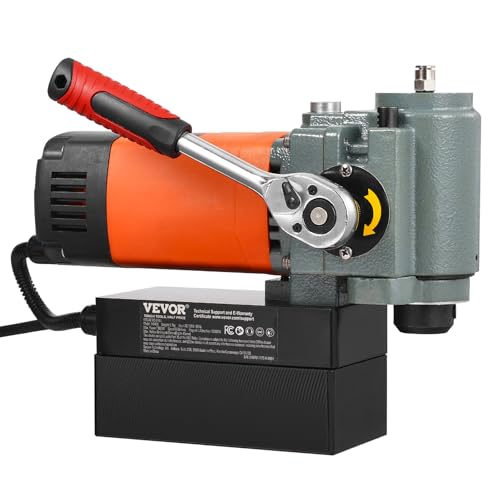 VEVOR Low Profile Magnetic Drill Press, 1300W Mag Drill, Light Weight Portable Mag Drilling Machine with Cooling Device and Overload Protection, Mag Press for Equipment Installation, Industrial VEVOR