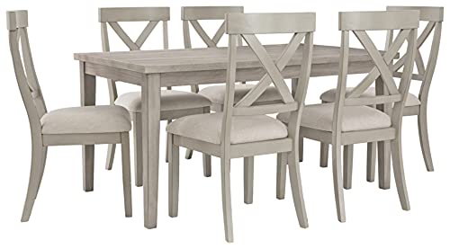 Signature Design by Ashley Parellen Modern Farmhouse Rectangular Dining Room Table, Gray Signature Design by Ashley