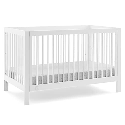 GAP babyGap Charlie 6-in-1 Convertible Crib - Greenguard Gold Certified, Bianca White - WoodArtSupply