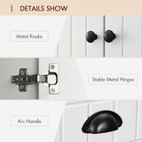 4 EVER WINNER Kitchen Pantry Storage Cabinet with 6 Door Shelves, 72" Tall Cupboard with 4 Adjustable Shelves and Large Drawers, Modern Food Pantry Cabinet for Kitchen, Dinning Living Room, White 4 EVER WINNER