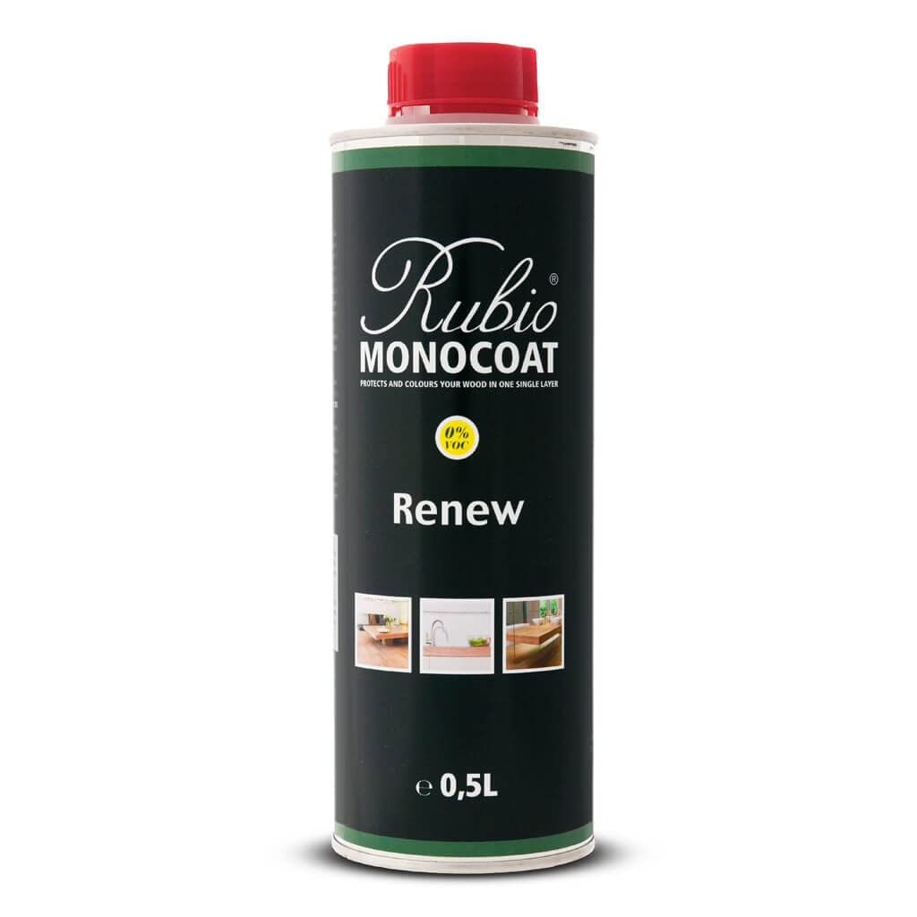 Rubio Monocoat Renew, 500 ft² | Clear Wood Maintenance Treatment for Indoor Use | Protection for Wooden Floors & Surfaces Treated with Oil Plus 2C | 0.5 Liter Rubio Monocoat