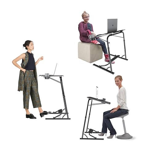 FoldWise Foldable Laptop Table - Wooden Height Adjustable Couch Table & Portable Laptop Desk with Footrest, Edge Stopper, Cupholder, Tablet Holder & Tilting Desktop FoldWise