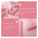 DOWNCOOL Full Size Comforter Sets -All Season Bedding Comforters Sets with 2 Pillow Cases -3 Pieces Bed Set Down Alternative Comforter Set -Pink Bedding Sets Full(82"x86") DOWNCOOL