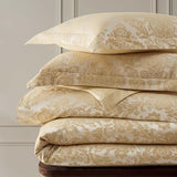 Martha Stewart - Queen Duvet Cover Set, Soft Cotton Blend Jacquard Bedding for Year Round, 3 Piece Bed Set with Matching Pillowcases (Vintage Damask Beige) Martha Stewart