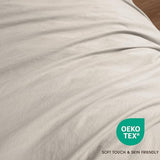 Soft Washed Duvet Cover Set Twin / Twin XL Size, Prewashed Microfiber Cotton-Like Bedding Set, Duvet Cover 68x90 with Button Closure & Pillow Sham for All Seasons,Comforter Not Included (Linen) Ranunculus