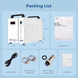 Cloudray Water Chiller CW-3000 for CO2 Laser Engraver & Cutting, Laser Chiller, Industrial Water Cooler,with 9L Water Tank Capacity Max. Pump Flow 10L/min 50W/℃ Cooling Cloudray