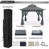 ABCCANOPY Pop Up Gazebo 13x13 - Outdoor Canopy Tent with Mosquito Netting for Patio Garden Backyard(Gray) ABCCANOPY