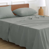 HYPREST Cotton Sheets King Size,18 Inch Deep Pocket King Sheets Hotel Luxury Soft Light Grey - 600 Thread Count HYPREST