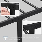 Yaheetech 14 Inch Queen Size Bed Frame Metal Platform Bed with Spindle Headboard Footboard/Mattress Foundation/No Box Spring Needed/Underbed Storage Space/Steel Slat Support/Easy Set up, Black Yaheetech