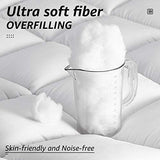 HYLEORY All-Season King Size Bed Comforter - Cooling Goose Down Alternative Quilted Duvet Insert with Corner Tabs - Winter Warm - Machine Washable - White HYLEORY