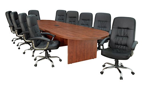 Regency with with Power Data Grommets Legacy Modular Racetrack Conference Table, 168-inch, Cherry Regency Seating