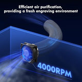 Longer Laser Engraver Enclosure,Fireproof and Dustproof Laser Cutter Protective Cover with Fan and Pipe, Against Smoke, Odor, Noise and Eye Protection，‎27.5 x 27.5 x 13 inches QFLONGER