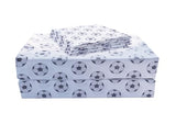 Chezmoi Collection 4-Piece Kids/Teens Sports Sheet Set - Soft Microfiber White Black Soccer Balls, Full Size Chezmoi Collection