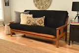 Kodiak Furniture Monterey Futon Set, No Drawers, with Barbados Base and Suede Black Mattress Kodiak Furniture