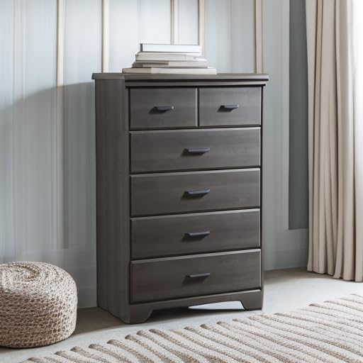 South Shore Versa Collection 5-Drawer Dresser, Gray Maple with Antique Handles South Shore