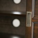 SIMPLIHOME Burlington SOLID WOOD Universal TV Media Stand, 54 inch Wide, Traditional, Living Room Entertainment Center with Storage, for Flat Screen TVs up to 60 inches in Mahogany Brown SIMPLIHOME