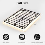 YIADDTION Full Size Floating Bed Frame with Smart LED Lights - Full Bed Frame Modern Metal Platform Bed, Easy Assembly No Box Spring Needed and Noise Free YIADDTION