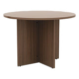Alera ALE Valencia Round Conference Table w/Legs, 29 1/2h x 42 dia., Modern Walnut Alera