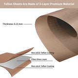 Teflon Sheets for Heat Press,Non-stick Reusable PTFE Teflon Paper Sheet Roll for Cricut Sublimation Heat Transfer,HTV Iron On,Baking (3 Pack 12x16in) VCHOMY