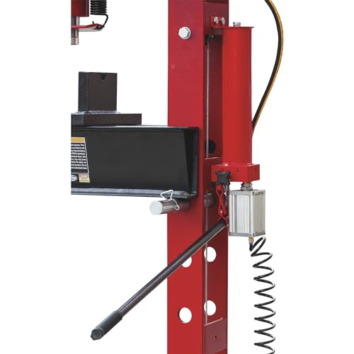 Strongway 40-Ton Pneumatic Shop Press with Gauge and Winch - WoodArtSupply