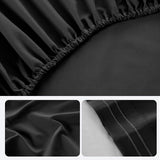 ROSE&RISY Black Full Sheet Set, 4 Pieces Soft Bedding Queen Sheet Set, Breathable and Cooling,Includes 1 Fitted, 1 Flat, 2 Pillow Cases - Deep Pocket (Black, Full) ROSE&RISY