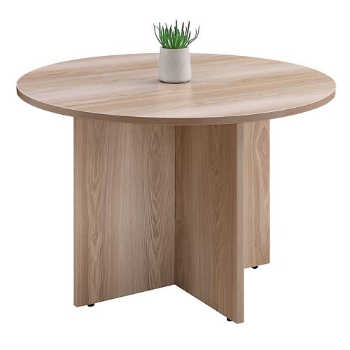 nbf signature series at Work Round Conference Table 42" Dia Warm Ash Laminate - WoodArtSupply