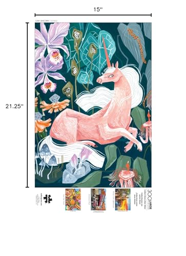 Buffalo Games - Rae Ritchie - Lush Unicorn - 300 Piece Jigsaw Puzzle for Adults -Challenging Puzzle Perfect for Game Nights - Finished Size is 21.25 x 15.00 Buffalo Games